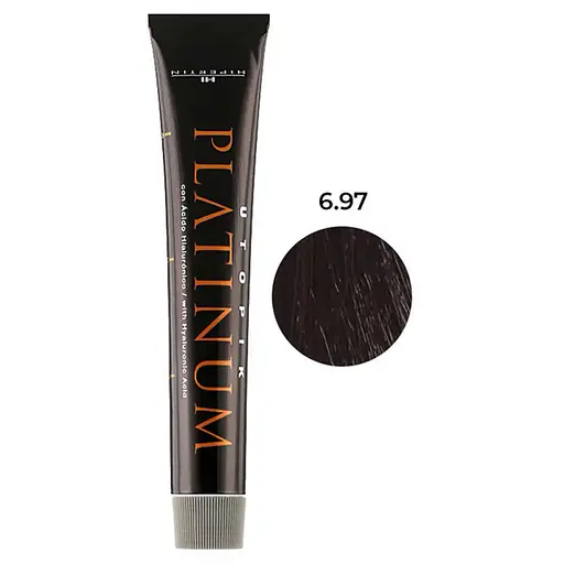 Професійна крем-фарба для волосся Hipertin Platinum 6.97 темний блонд тютюново-коричневий 60 мл - фото 1