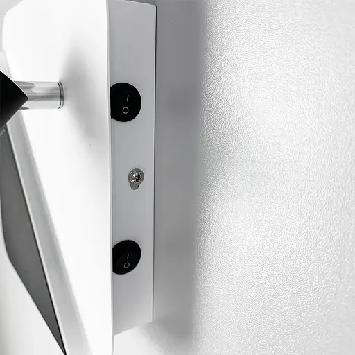 Настенный белый с черным квадратным светильником со спотом Line F Арт. W087 BK+WT - фото 2