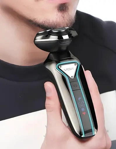 Електробритва VGR V-323 акумуляторна чоловіча бритва дисплей USB 8 Вт - фото 7