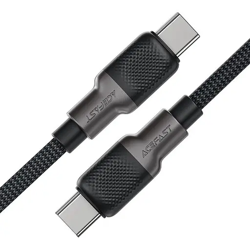 Кабель Acefast C10-03 Type-C to Type-C 3A 60W 1.2 м silicone zinc connectors чорний - фото 3