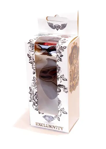 Силіконова анальна пробка з кристалом Boss Silikon Jewellery 8 см (рожевий) - фото 10