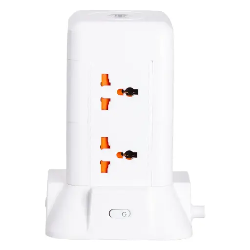 Сетевой фильтр-удлинитель Yiwu HP-5-3MF TOWER B22 4,8 м 6 розеток 3USB+1PD и LED-лампа белый  - фото 3