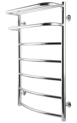 Водяна рушникосушка Unio Op W 800-500-7 Олівія з полицею, Хром - фото 4