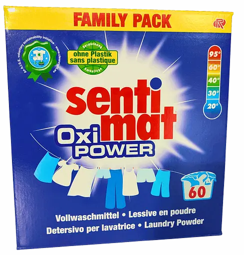 Пральний порошок Sentimat Oxi Power 3.3 кг – 60 прань з потужною формулою Oxi Power - фото 2