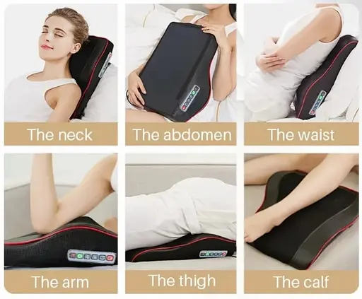 Массажная подушка SD-K01 с роликовым и Шиацу массажем с подогревом - фото 6