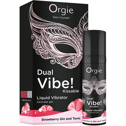 Рідкий вібратор Orgie Dual Vibe! Strawberry Gin And Tonic 15 мл