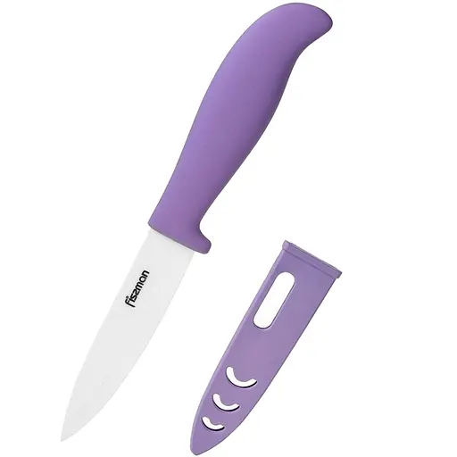 Ніж з керамічним лезом Fissman в чохлі 10 см в асортименті (7528)