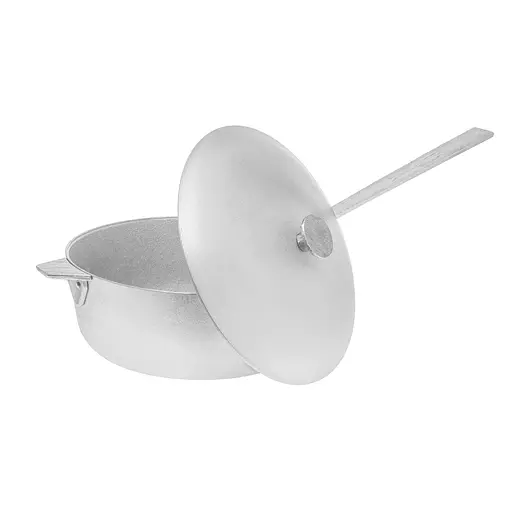 Алюминиевый сотейник с литыми ручками и крышкой 4 л, Полімет 86944 - фото 7