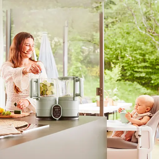 Блендер-пароварка Babymoov Nutribaby Glass зеленый селадон (A001138) - фото 10