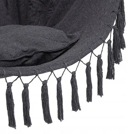 Підвісне крісло бразильський гамак BOHO 100 см + 2 шт подушки Dark Grey - фото 6