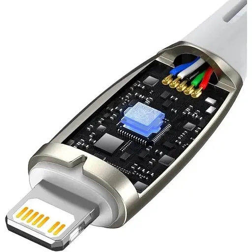 Кабель Baseus Glimmer Series Fast Charging USB-C to Lightning 20w 1m White (CADH000002) [155528] - фото 5