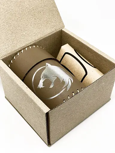 Настільна гра Планета Ігор Чаша для кубиків Вовк (коричнева) (Dice cup Wolf brown) (pi-dc008) - фото 8