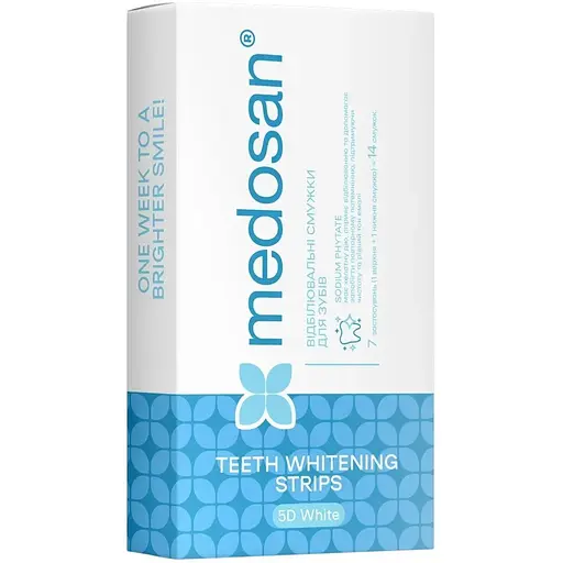 Отбеливающие полоски для зубов Medosan 5D White 7 применений - фото 2