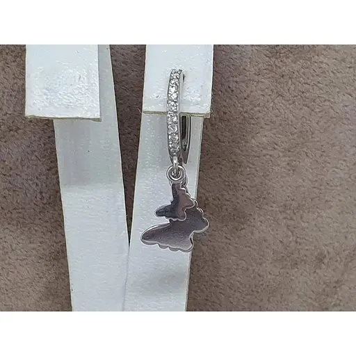 Срібна моносережка Ірій Метелик з фіанітами. 4871 - фото 4