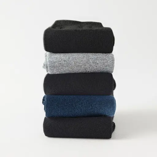 Набір шкарпеток високі однотонні класичні безшовні дихаючі якісні ORGANIC cotton носки JILL ANTONY 5, 39-41, Мікс (Чорний 3 пари, - фото 1