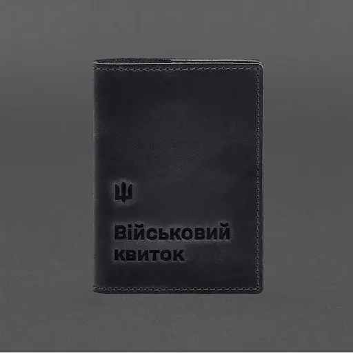 Кожаная обложка для военного билета 7.3 синий Crazy Horse - фото 9