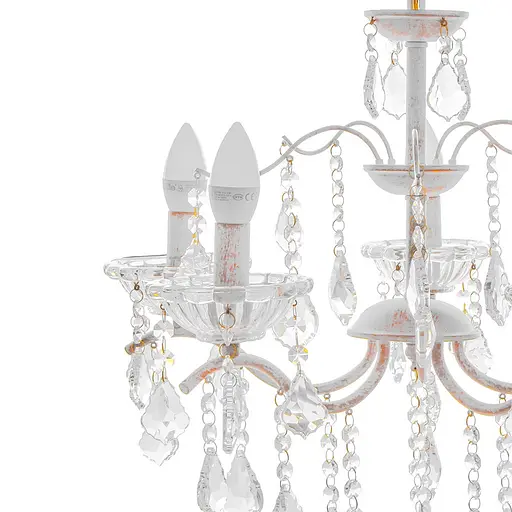 Люстра свеча Brille подвесная хрустальная E14 40W WH (BCL-682S/5) - фото 2