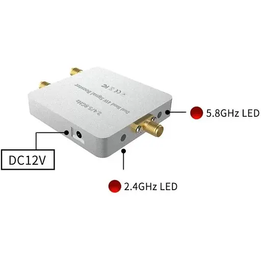 Дводіапазонний підсилювач Wi-Fi сигналу з антеною EDUP EP-AB031 2.4/5.8 ГГц 4W 36dBm бустер розширювач вайфай FPV (18802) - фото 3