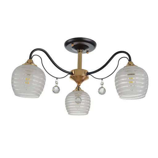 Люстра стельова Brille класична E27 60W BK (LK-676C/3)