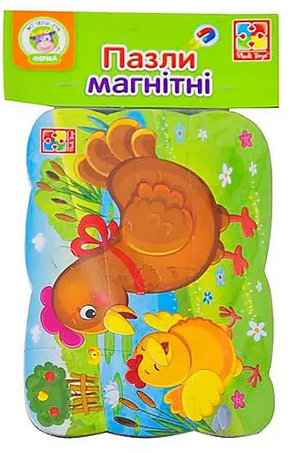 Детские пазлы на магните Курочка и цыпленок А5 VT3205-78, 12 элементов