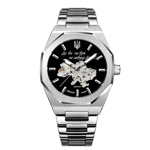 Наручные часы мужские 026-3D Де би не був Silver-Black Awarder acs0031813