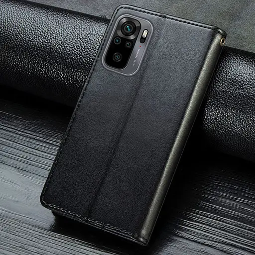 Шкіряний чохол-книжка GETMAN Gallant (PU) для Xiaomi Redmi Note 10 / Note 10s Чорний - фото 5