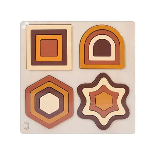 Деревянная игрушка Геометрика Bambi MD 0743C, размер 22,5х22,5 см - фото 1