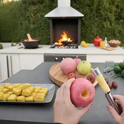 Нож для для быстрого и аккуратного вырезания удаления сердцевин с картофеля, яблок, груш и овощей, Kitchen Master 87937 - фото 5