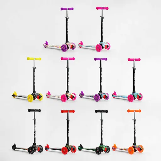 Самокат Mini Skyper, пластиковый, колеса PU 120 мм, световые эффекты, 112-70899 (в ассортименте) - фото 2