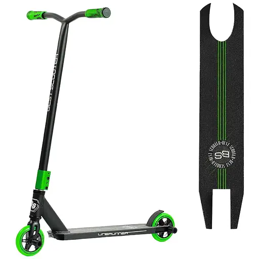 Самокат трюковий Best Scooter 82х50х10 см Чорно-салатовий 000254811