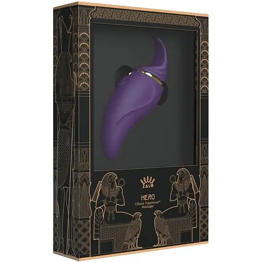 Вібратор 2в1 з язичком Zalo - Hero Twilight Purple, кристал Swarovski - фото 9