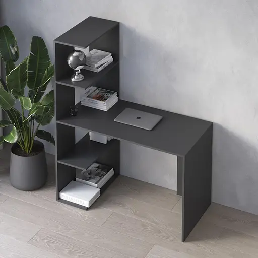 Комп’ютерний стіл Vays M-16, письмовий з боковим стелажем зліва, ЛДСП, 120×60×148 см - для дому, навчання, офісу - фото 5