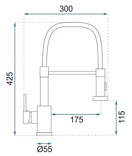 Змішувач для кухні Rea Colin black REA-B4820 Чорний матовий - фото 6