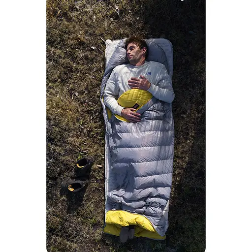 Спальник с натуральным пухом Naturehike CW700 CNK2450WS048, р-р M, черно-голубой - фото 2