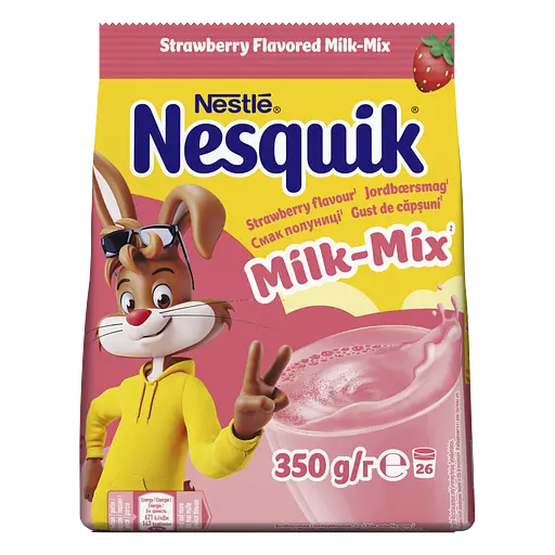 Смесь для приготовления напитка Nesquik Milk-Mix со вкусом клубники 350 г