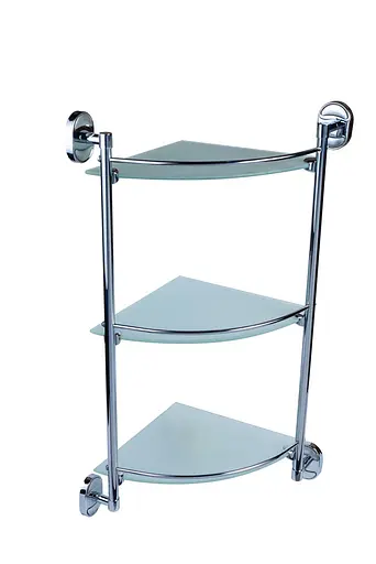 Полка для ванной комнаты угловая Kroner KRM Elbe - ACG2907-3 CV022867, Хром - фото 3