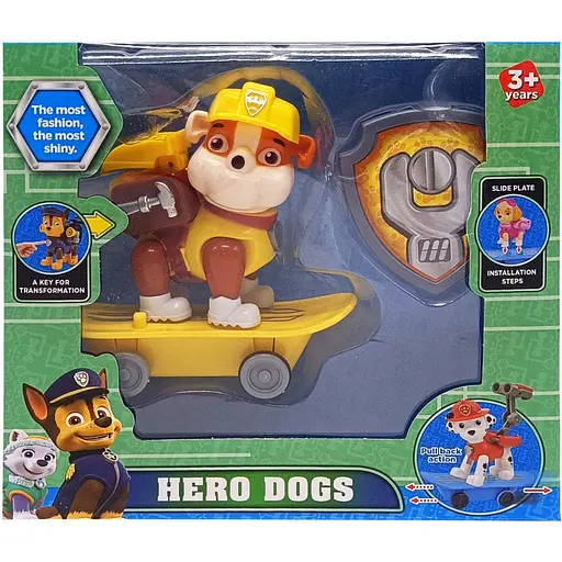 Набір героїв Щенячий патруль Здоровань Bambi 6080/6070 E зі скейтом - фото 1