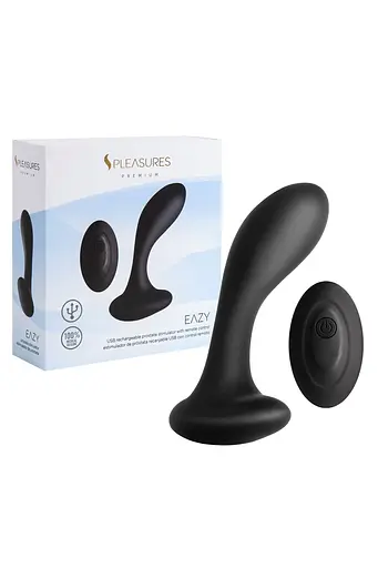 Стимулятор простати Pleasures Premium Eazy 12,5 см (чорний) - фото 4