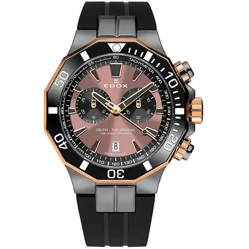 Часы Edox Delfin Chronograph 10112 357GRNCA BRNR
