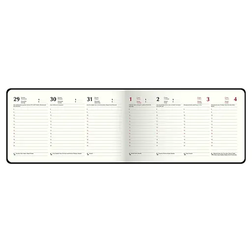 Еженедельник датированный Buromax Salerno 2026 красный 153 х 87 мм (BM.2903-05) - фото 4