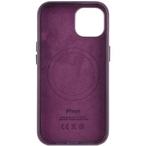 Шкіряний чохол Epik Leather Case AA Plus with MagSafe для Apple iPhone 14, 6.1 Dark Cherry - фото 2