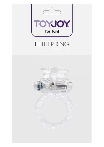 Виброкольцо Toy Joy Flutter Ring 7.5 см прозрачный - фото 2