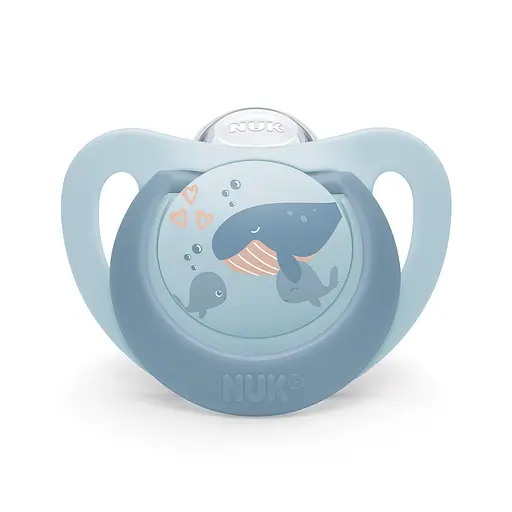 Пустушка Nuk First Choice силікон розмір 3 18-36 міс. черепаха кит 2 шт. (3954185) - фото 2