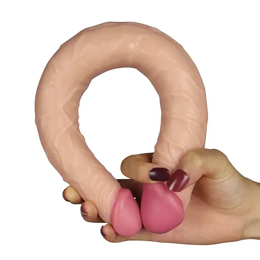 Двухсторонний фаллоимитатор LoveToy King Size Ladykiller 36.5 см телесный - фото 2
