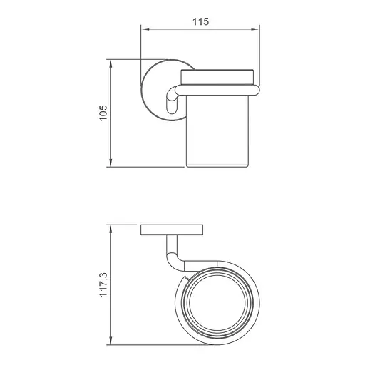 Тримач-склянка для зубних щіток Gappo G30706-3, золотий сатин - фото 5