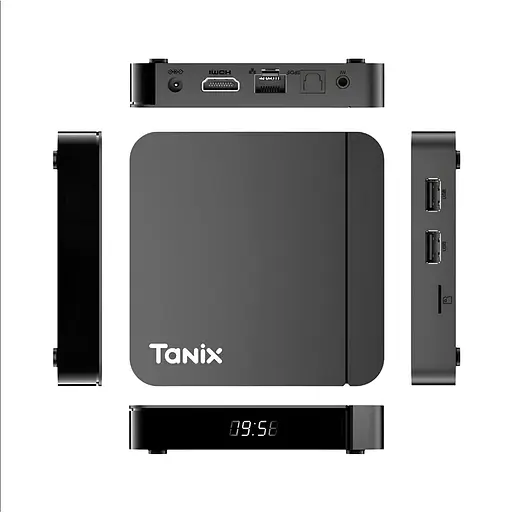 Смарт ТВ-приставка Tanix W2 4/64GB Android (TBW20464B 4500) Чорна - фото 5