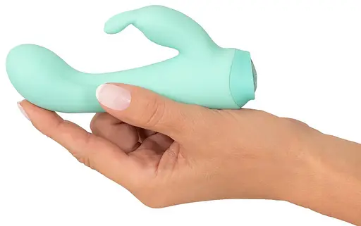 Вібратор-кролик Cuties Mini 13.6 см бірюзовий - фото 2