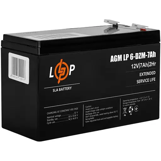 Аккумулятор LogicPower LP 6-DZM-7 Ah тяговый свинцово-кислотный - фото 2