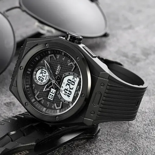 Наручний годинник чоловічий 2013BKWT Black-White Skmei acs0030396 - фото 4