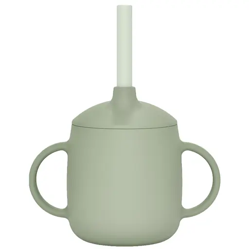 Чашка силиконовая 3 в 1 Suavinex Colour Essence с носиком и трубочкой +6 месяцев 270 мл зеленая (402899)